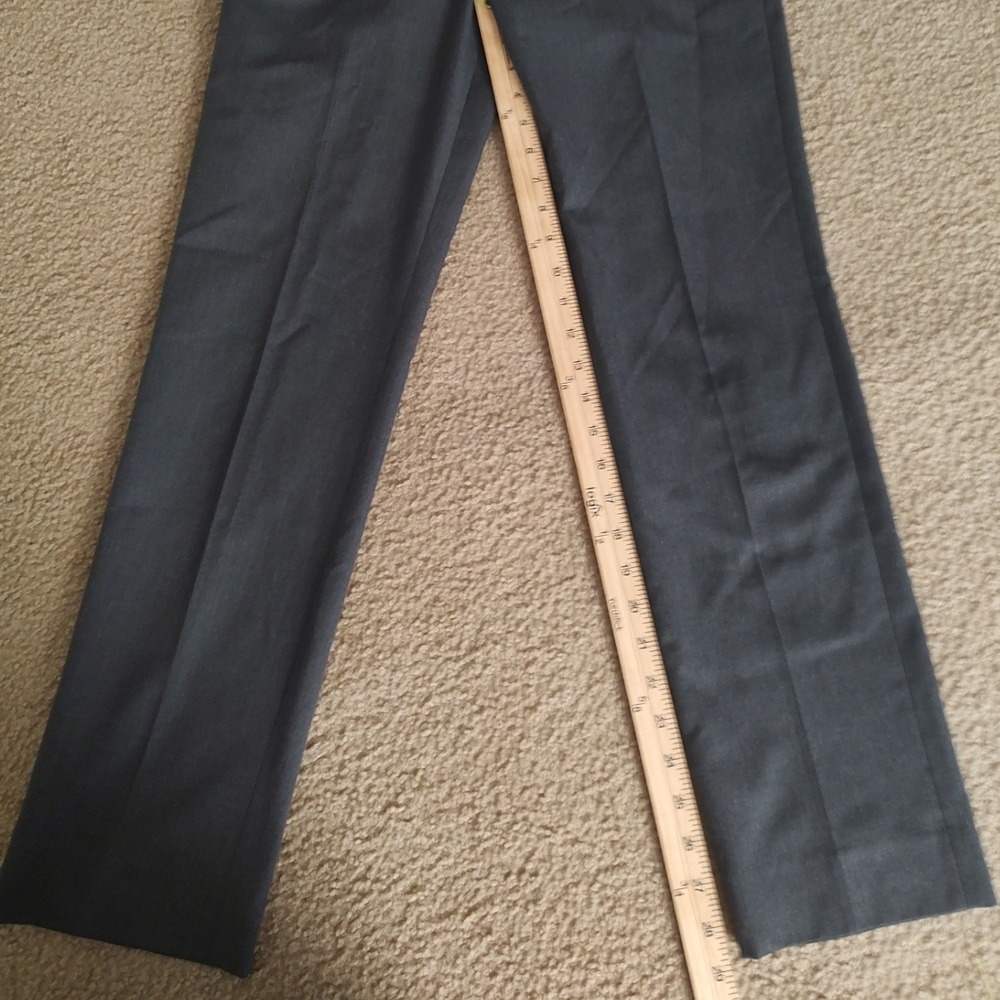 Haggar Dress Pants Mens 34x31 Charcoal Gray Excellent Flat Front Straight Leg